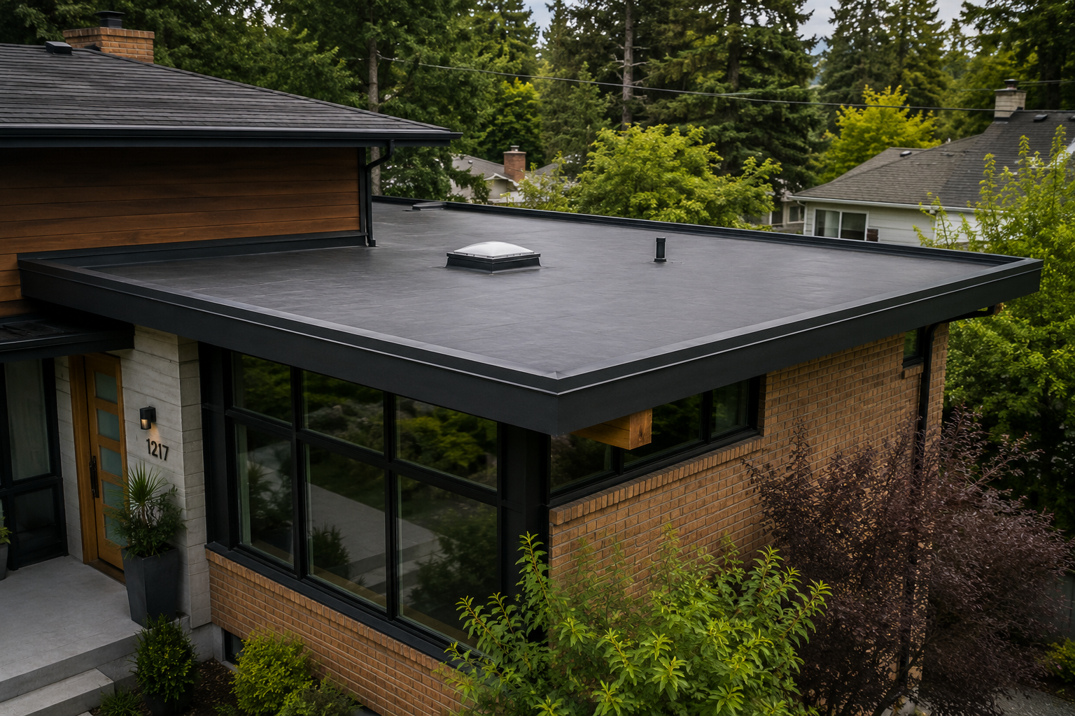 Residential flat roof